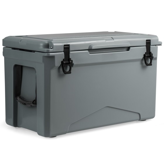 OUTGOO 50 QT Rotomolded Cooler Insulated Portable Ice Chest with Integrated Cup Holders