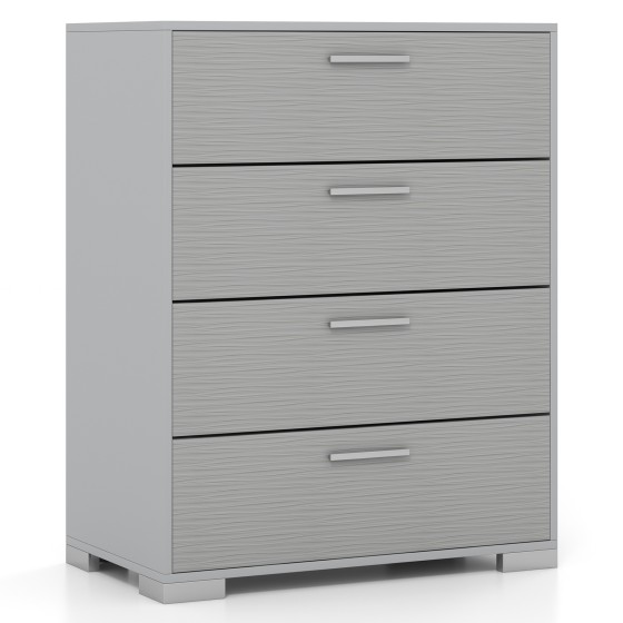 OUTGOO 4 Drawer Storage Cabinet with Metal Legs Handles with Anti-Toppling Devices