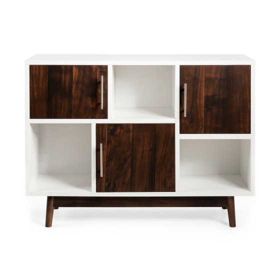 OUTGOO Wood Display Sideboard Storage Cabinet with Storage Compartments for Home, Patio, Outdoor and Everyday Use