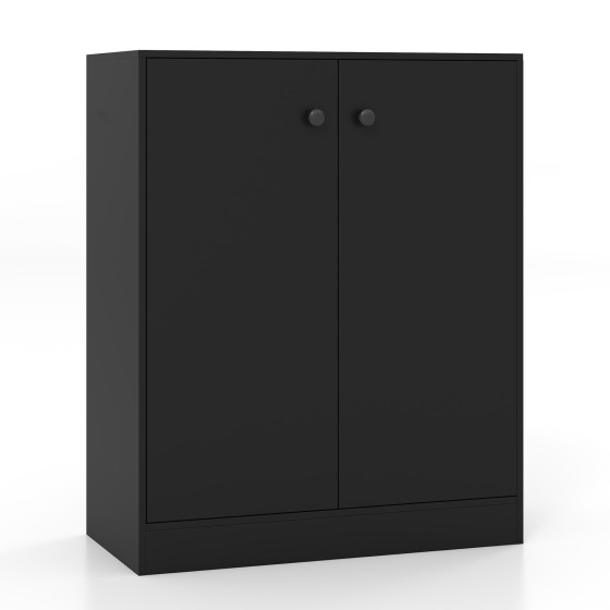 OUTGOO 2-Door Modern Floor Storage Cabinet with 3-Tier Shelf for Home, Patio, Outdoor and Everyday Use