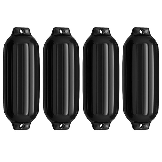 OUTGOO 4 Ribbed Marine 8.5" x 27" Boat Fender Vinyl Bumper for Water Sports, Travel and Outdoor Adventures