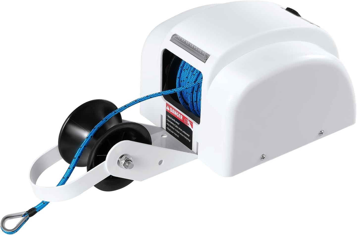 OUTGOO Boat Electric Anchor Winch, Anchors Up to 25/35/45 LBS, 12-Volt DC Boat Anchor Wench with Wireless Remote Control, High-Efficiency Marine Saltwater Anchor Windlass Kit Includes 100-feet Rope