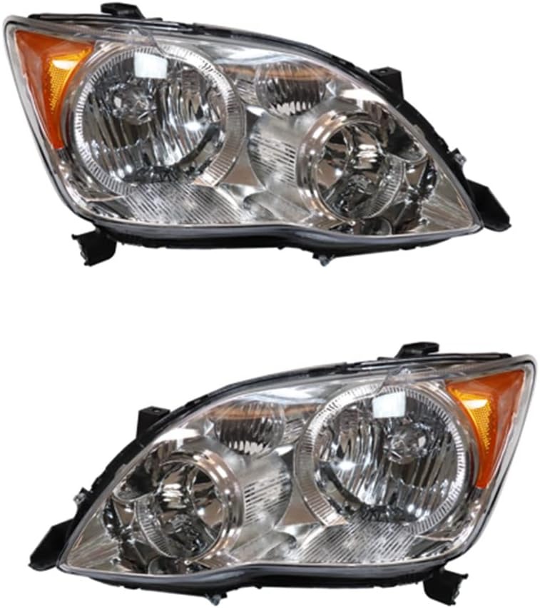 OUTGOO For 2008 2009 2010 Avalon XL XLS HID Headlights Headlamps Replacement Left and Right Side Chrome Housing Clear Lens
