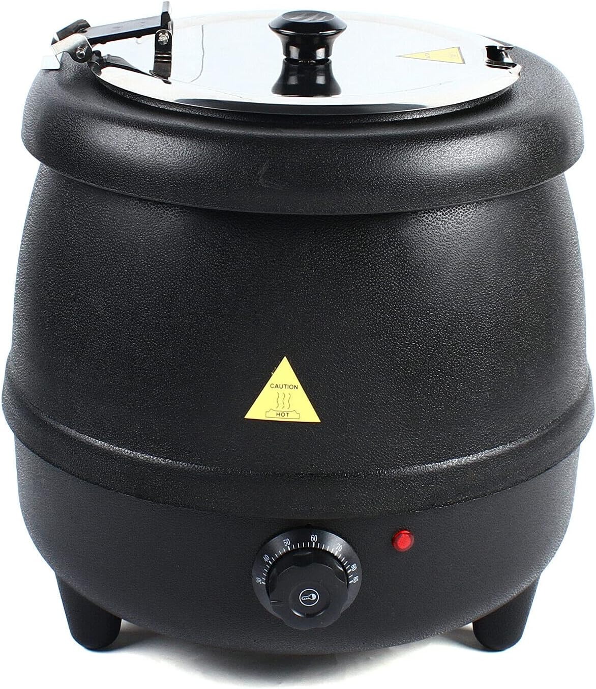 OUTGOO 10L Soup Kettle, 400W PP Shell Commercial Electric Soup Warmer 110V Black Countertop Food Kettle Warmer Restaurant Stainless Steel Pot for Home & Commercial