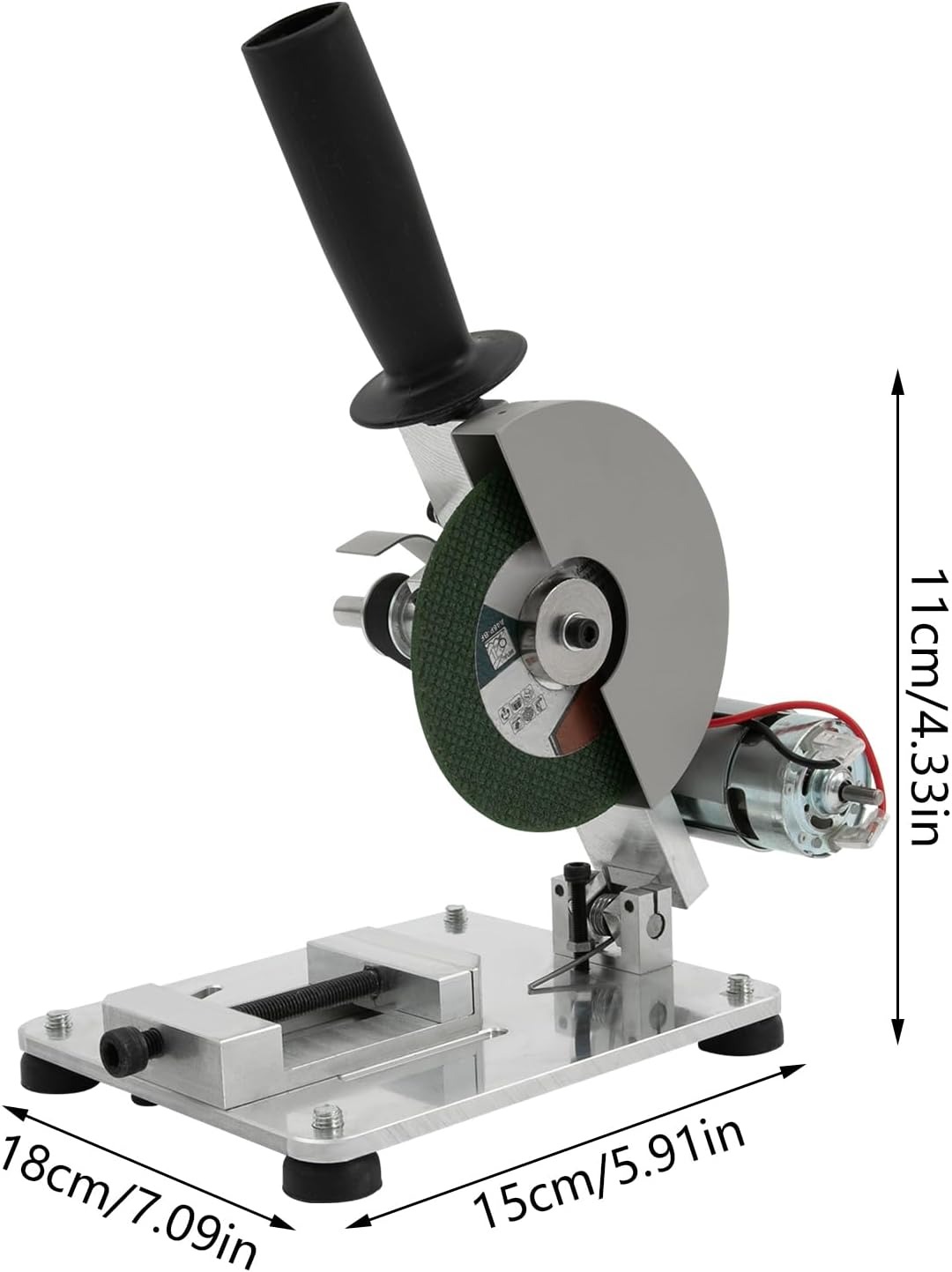 OUTGOO 4" Mini Table Saw, 0-45° Adjustable Multipurpose Portable Tabletop Machine with Protective Cover and Blades, 110V 9000R/Min Miter Saw for Arts Crafts Cutting Wood, Plastic, Metal