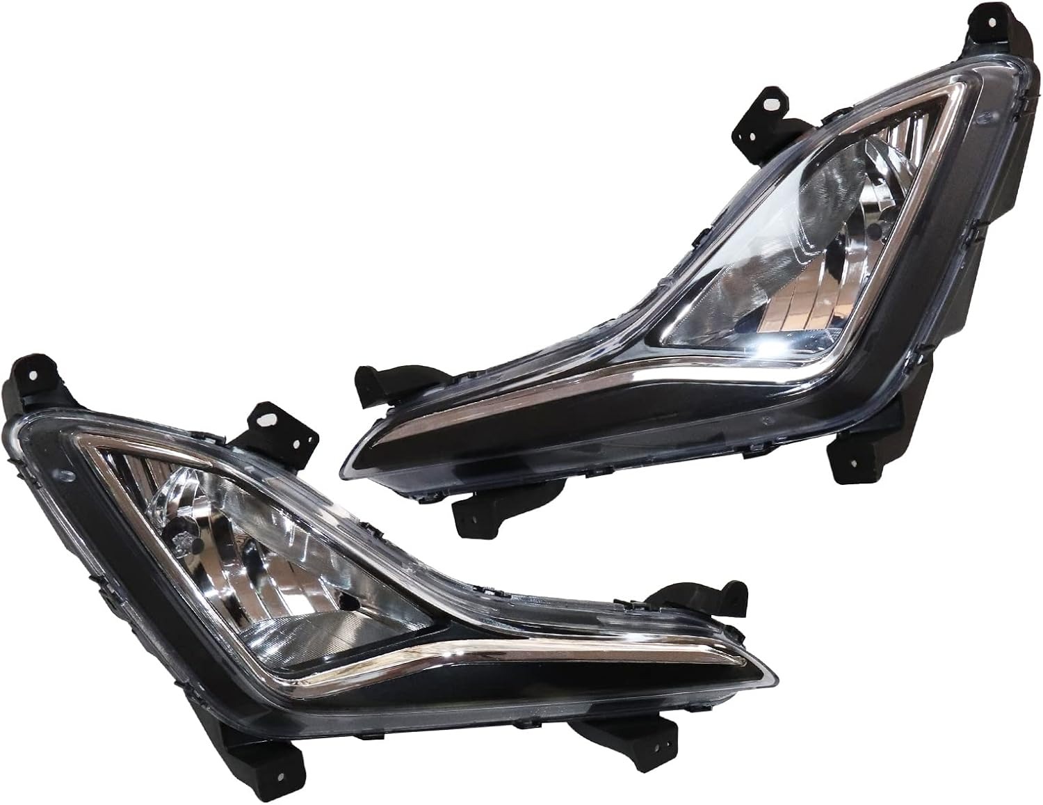 OUTGOO - For 2014 2015 2016 Hyundai Elantra L4 1.8L 2.0L Fog Lights Front Bumper Lamps Kit 1Pair Passenger and Driver Side Clear Lens