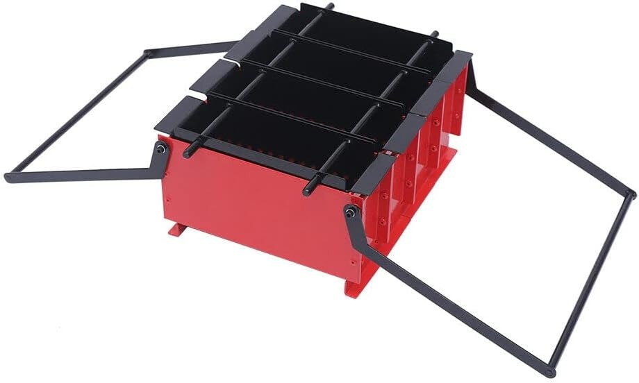 OUTGOO Paper Log Briquette Maker Paper Press Machine Black and Red 15"×12.2"×7.1"