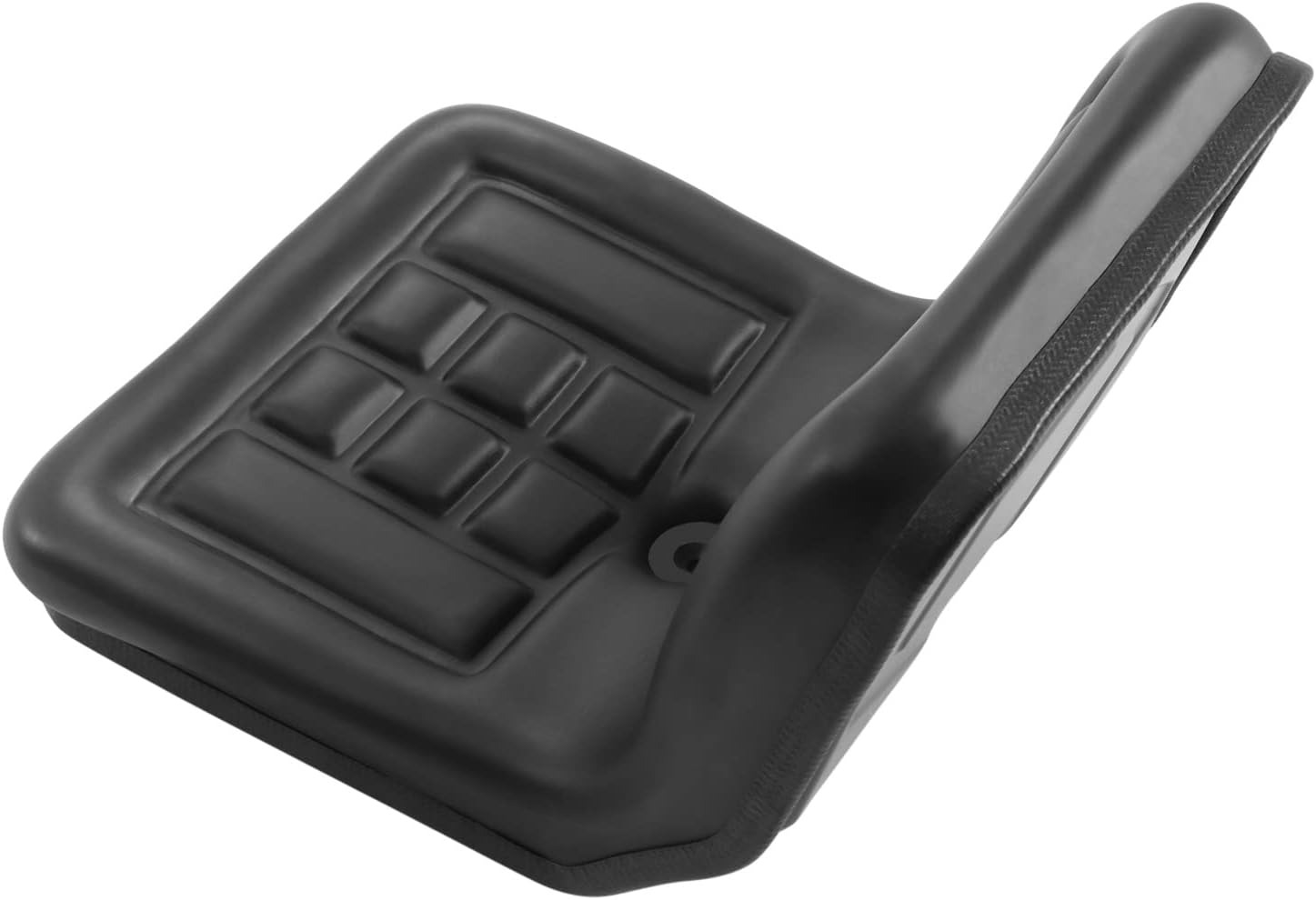 OUTGOO Tractor Seat with Back Rest Compact Narrow Seat Black Tractor Seat with Adjustable Seat with a Drain Hole Universal Tractor Seat Lawn Mower Seat Loader Waterproof Universal Skid Steer Seat