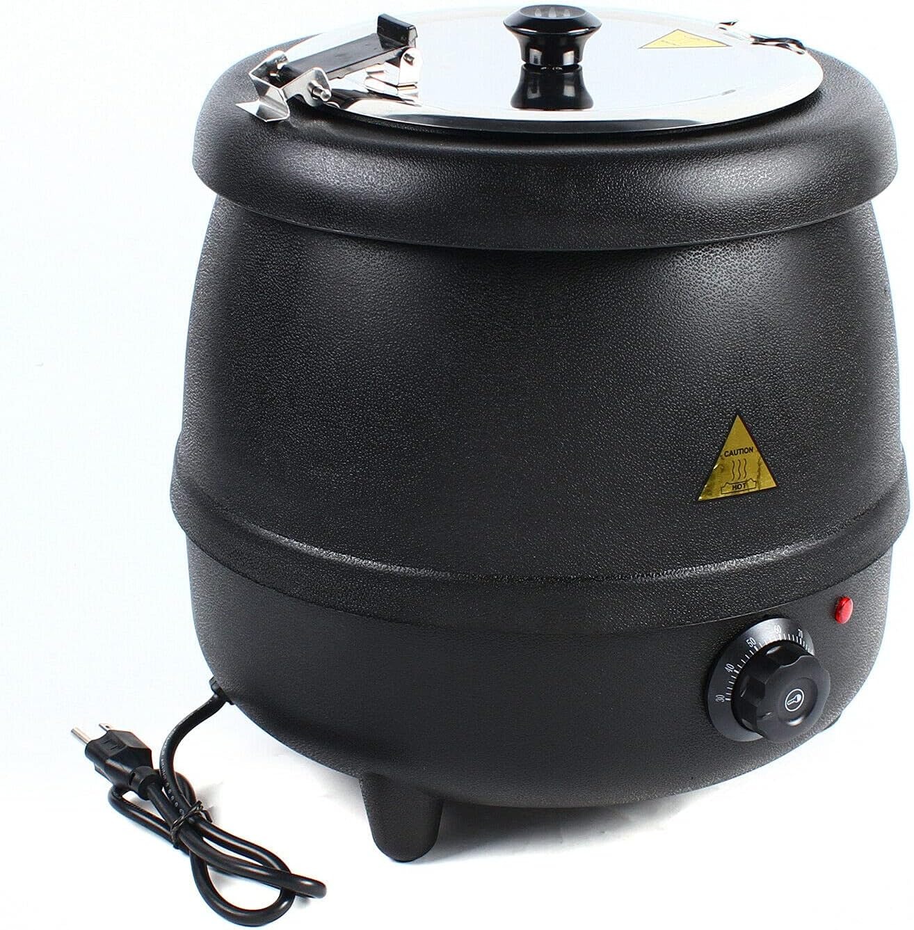OUTGOO 10L Soup Kettle, 400W PP Shell Commercial Electric Soup Warmer 110V Black Countertop Food Kettle Warmer Restaurant Stainless Steel Pot for Home & Commercial