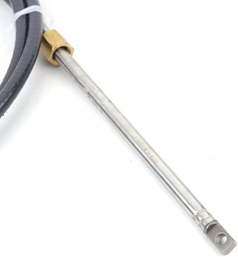 OUTGOO Boat Steering Cable 12' Outboard Rotary Steering Kit 12 Feet Boat Rotary Steering Kit 3/4'' Tapered Shaft for Boat Steering