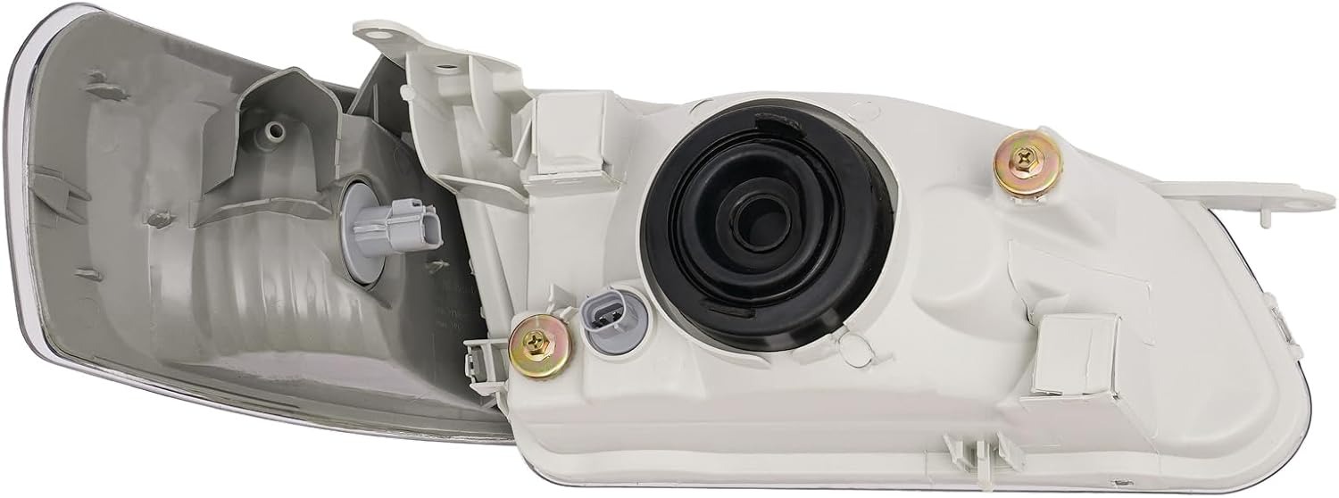 OUTGOO - For 1995 1996 1997 1998 1999 Tercel Halogen Left and Right Side Headlights Headlamps Assembly Replaces 8111016550 8115016550 Black Housing Clear Lens