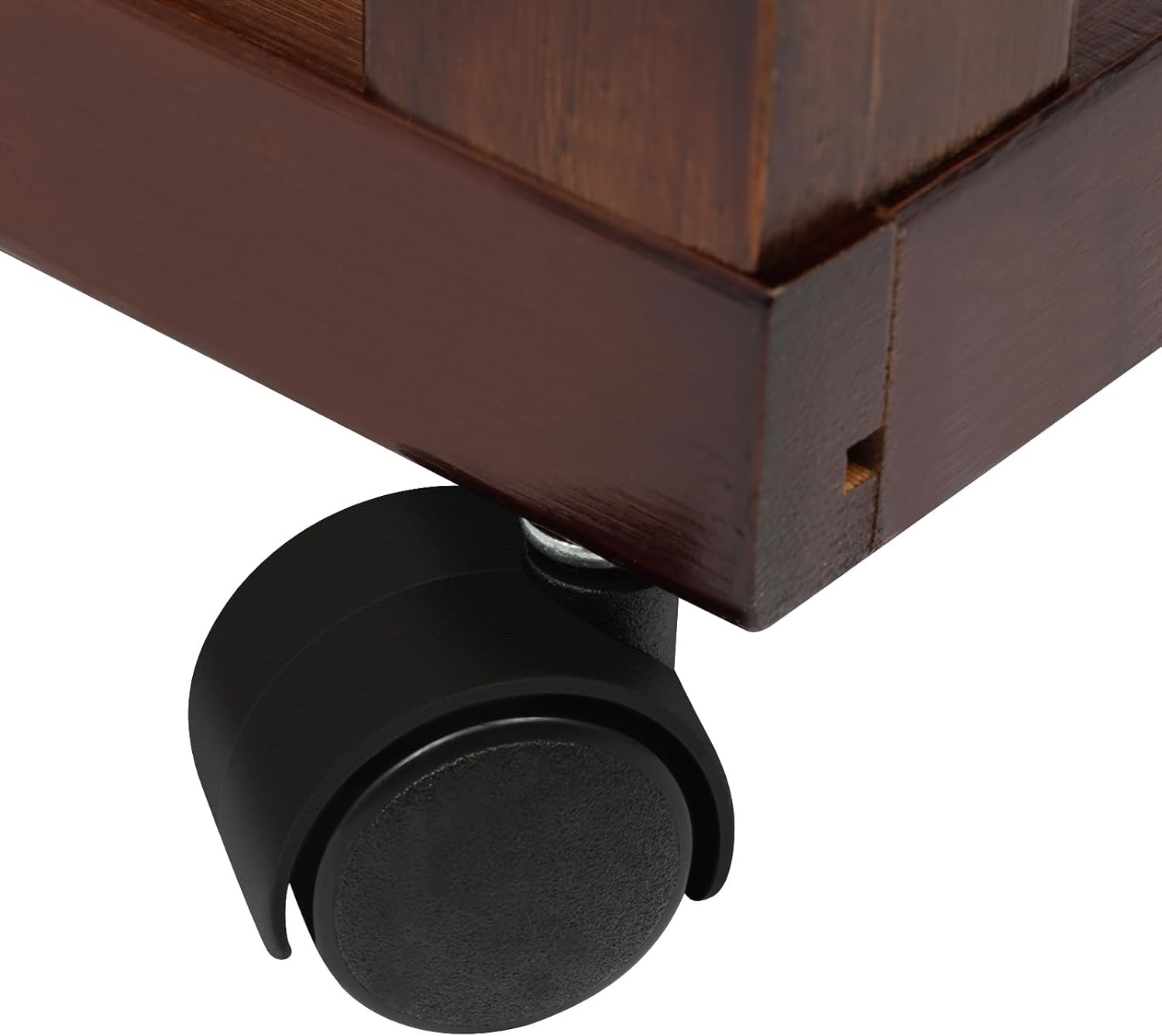 OUTGOO Wooden Narrow Nightstand Bedside Table Bedroom Furniture Bedroom Sofa Coffee Side Table for Office,Dormitory(Brown,11.81 inches Wide)