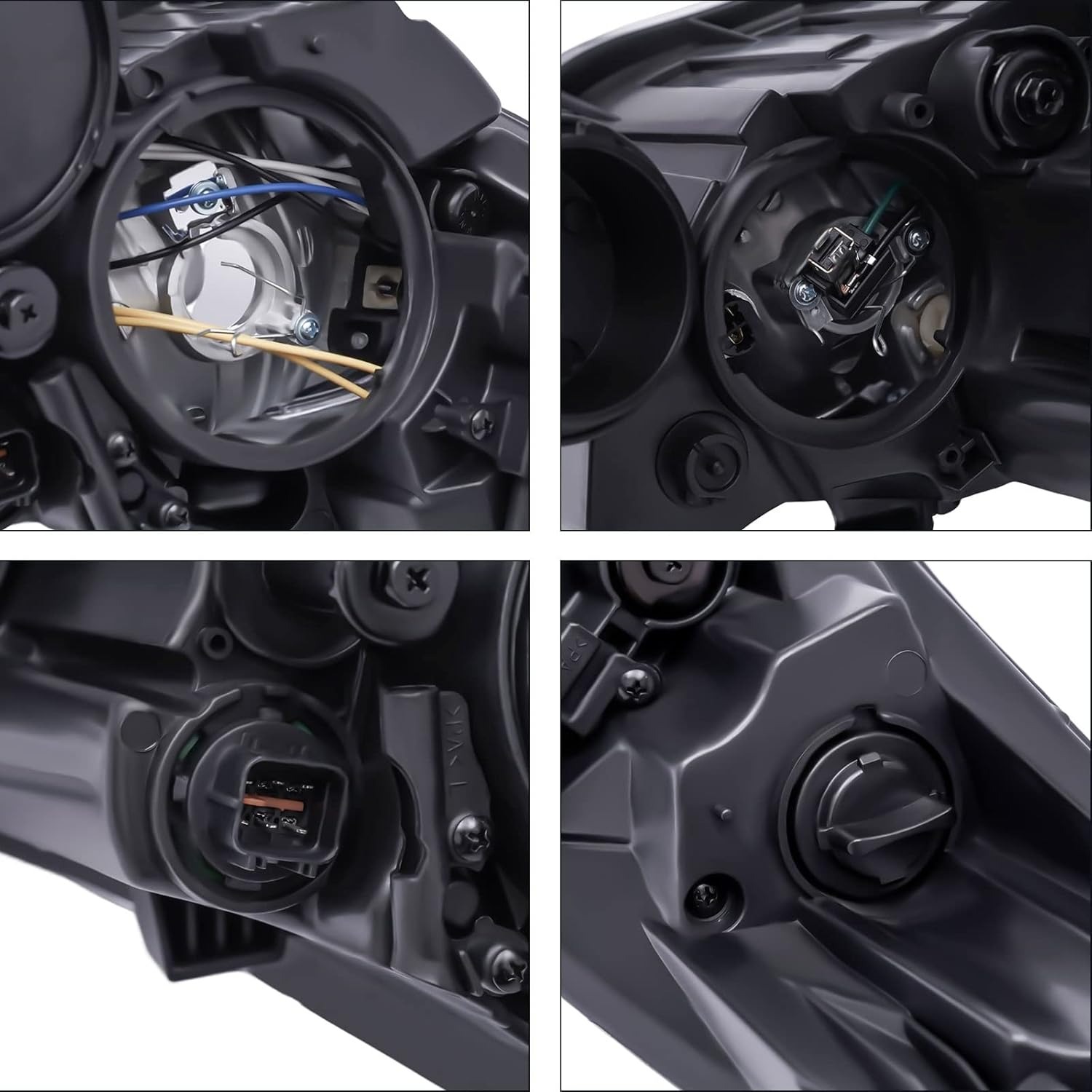 OUTGOO - For 2011 2012 2013 Hyundai Elantra Halogen Right Passenger Side Headlight Head Lamp Assembly Chrome Housing Replaces 92102-3Y000