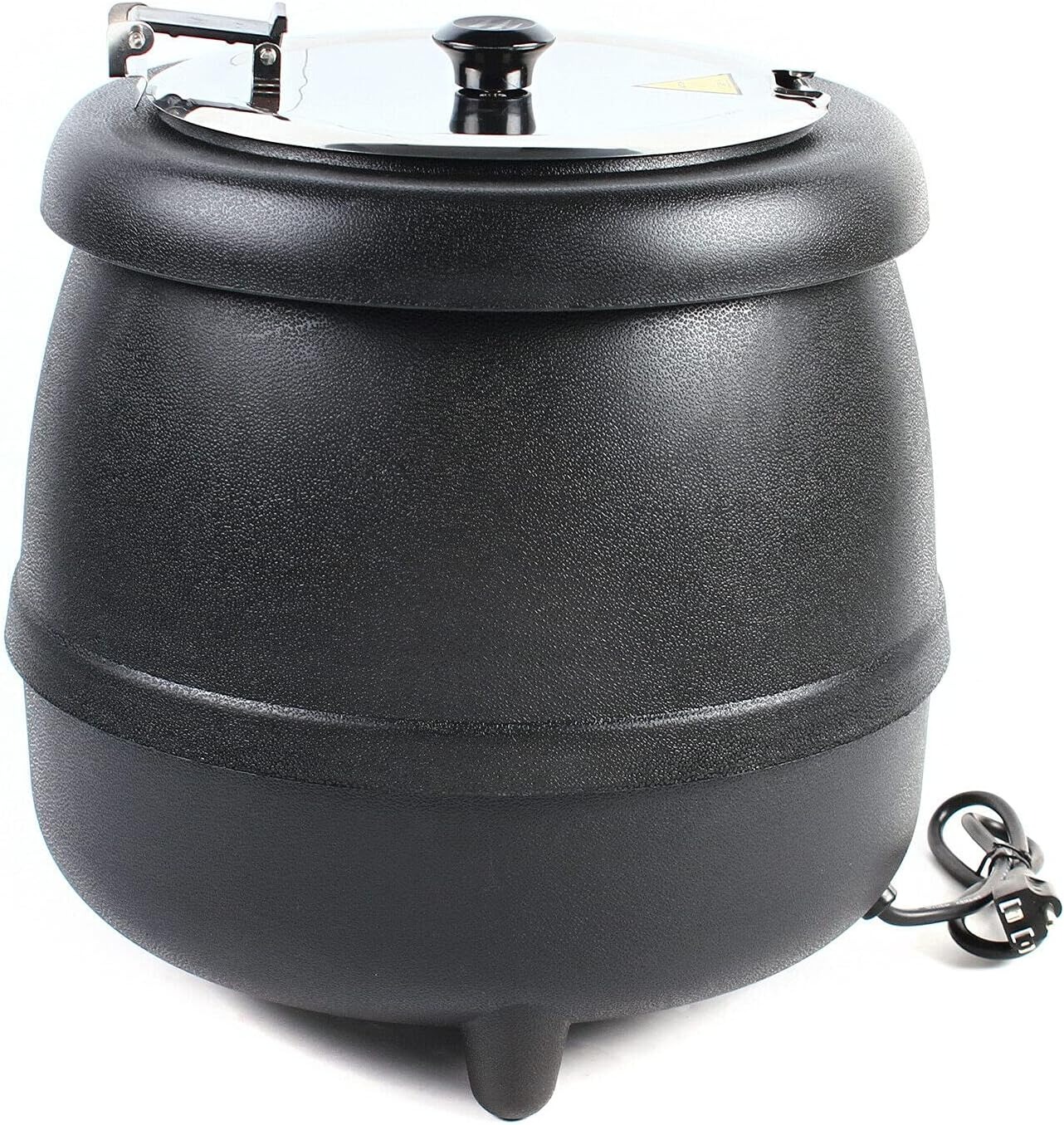 OUTGOO 10L Soup Kettle, 400W PP Shell Commercial Electric Soup Warmer 110V Black Countertop Food Kettle Warmer Restaurant Stainless Steel Pot for Home & Commercial