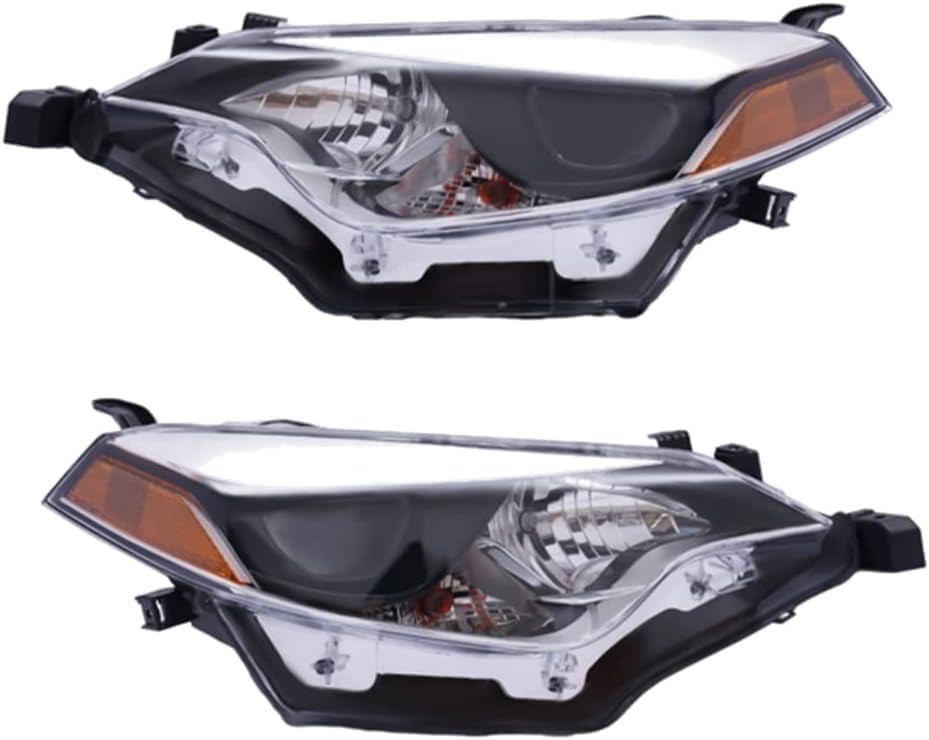OUTGOO - For 2014 2015 2016 Corolla Built in LED Projector Headlight Headlamp Assembly Replacement Factory Style (Left & Right Side)