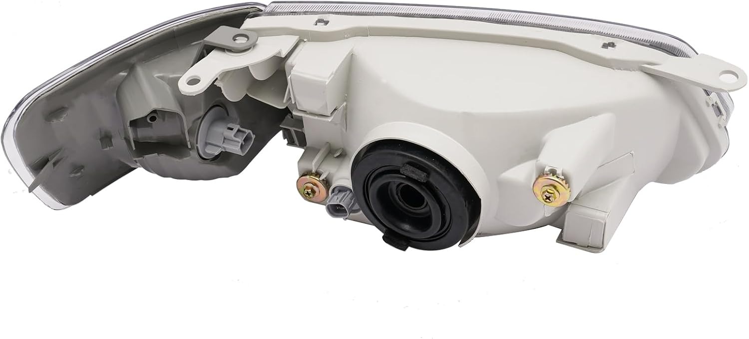 OUTGOO - For 1995 1996 1997 1998 1999 Tercel Halogen Left and Right Side Headlights Headlamps Assembly Replaces 8111016550 8115016550 Black Housing Clear Lens