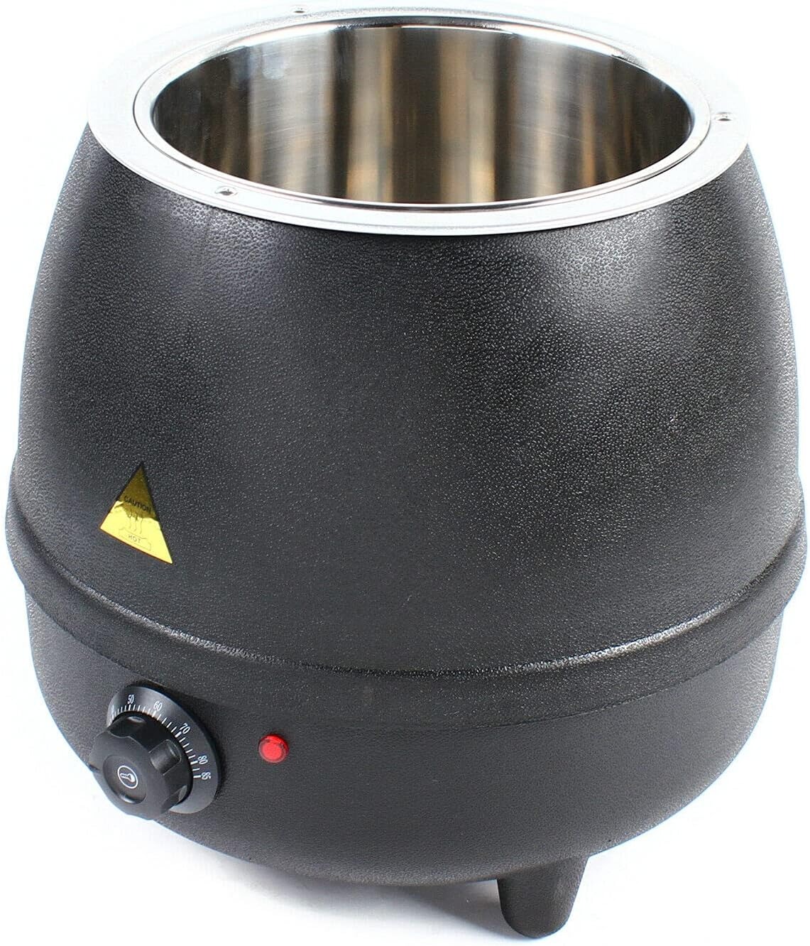 OUTGOO 10L Soup Kettle, 400W PP Shell Commercial Electric Soup Warmer 110V Black Countertop Food Kettle Warmer Restaurant Stainless Steel Pot for Home & Commercial