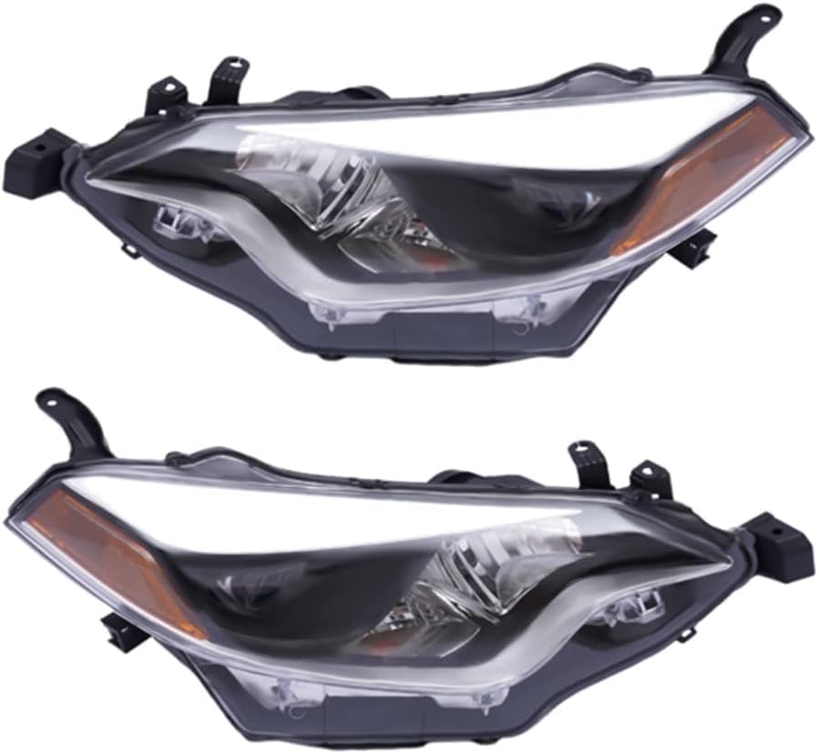 OUTGOO - For 2014 2015 2016 Corolla Built in LED Projector Headlight Headlamp Assembly Replacement Factory Style (Left & Right Side)