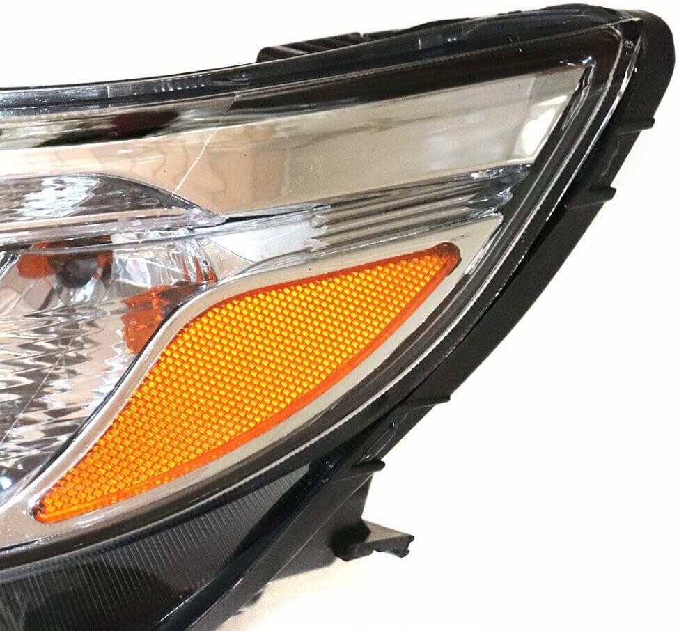 OUTGOO - For 2014 2015 Kia Sorento Ex Sx Halogen Headlight Left Driver Side Headlamp Assembly Replacement Built in LED DRL Factory Style