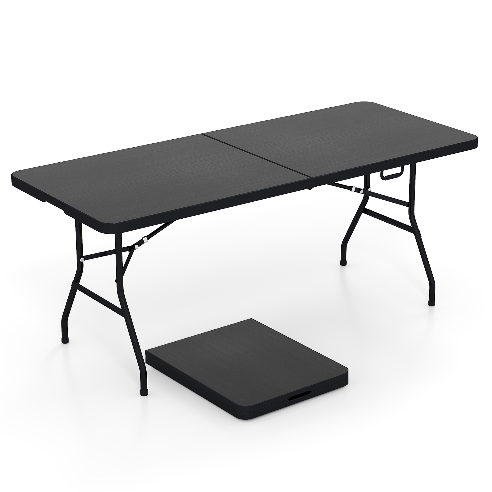 OUTGOO Portable Folding Camping Table with Carrying Handle for Picnic for Home, Patio, Outdoor and Everyday Use