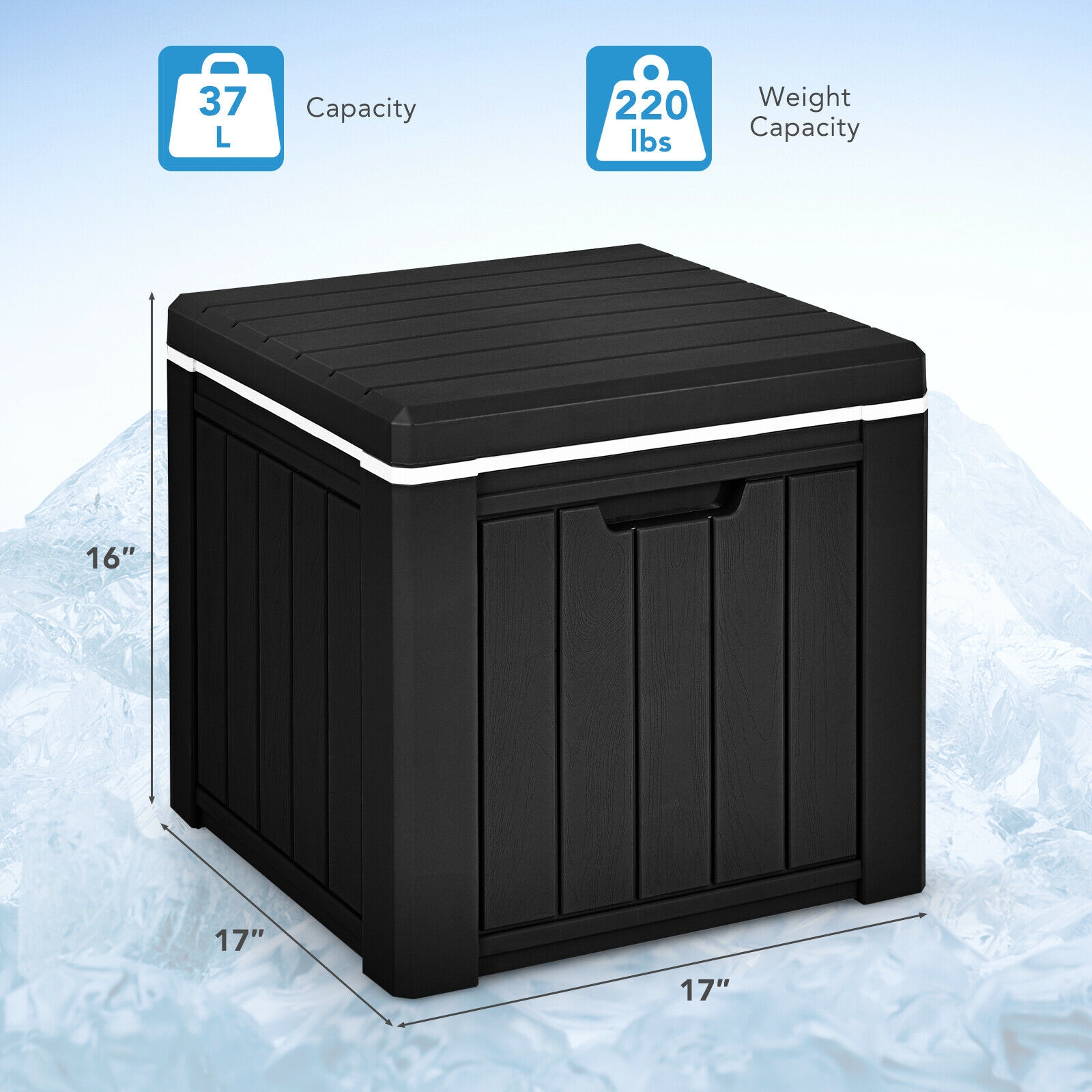 OUTGOO 4-in-1 10 Gallon Storage Cooler for Picnic and Outdoor Activities for Home, Patio, Outdoor and Everyday Use