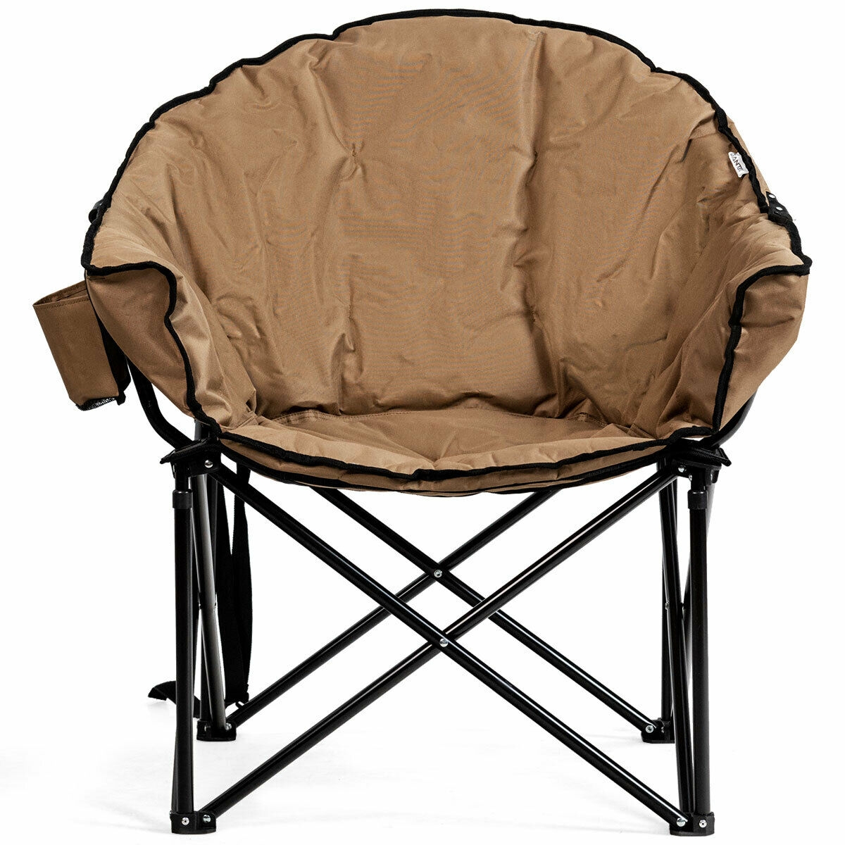 OUTGOO Folding Camping Moon Padded Chair with Carrying Bag for Home, Patio, Outdoor and Everyday Use
