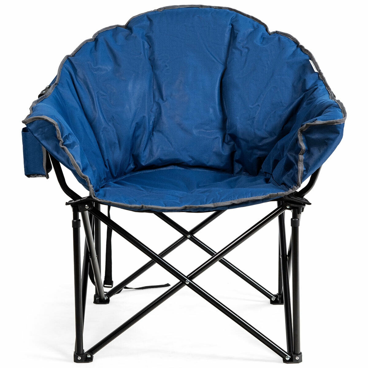 OUTGOO Folding Camping Moon Padded Chair with Carrying Bag for Home, Patio, Outdoor and Everyday Use