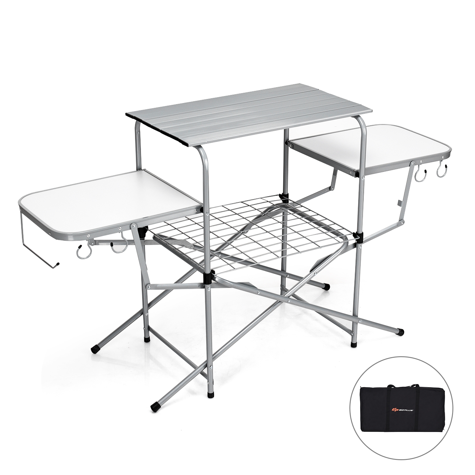 OUTGOO Foldable Outdoor BBQ Table Grilling Stand for Home, Patio, Outdoor and Everyday Use