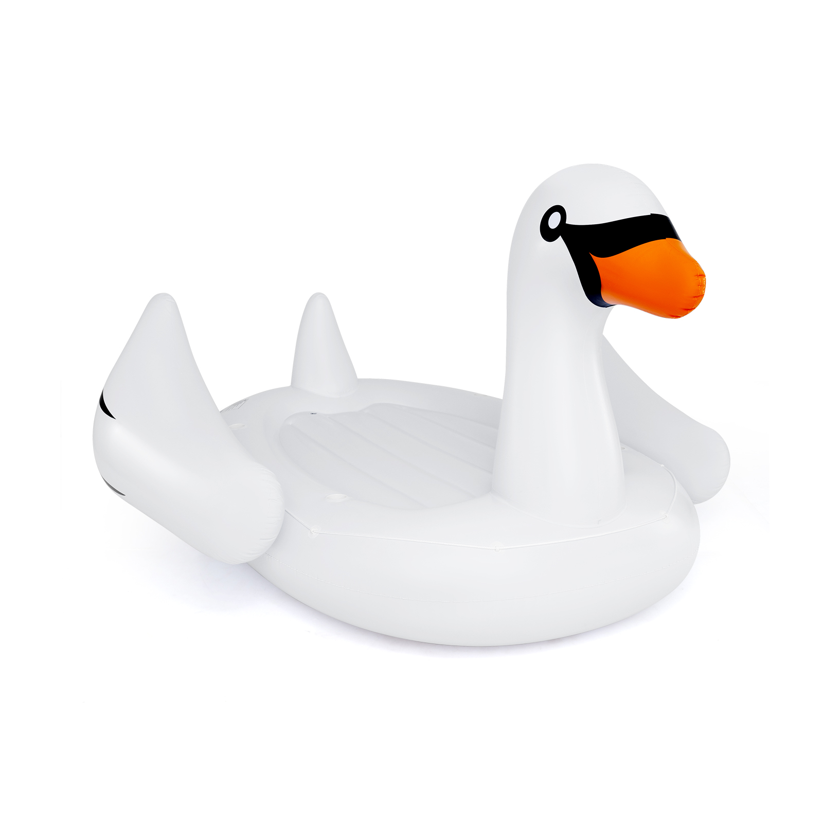 OUTGOO Giant Inflatable Swan Floating Island 4-Person Pool Float with 4 Cups Holders