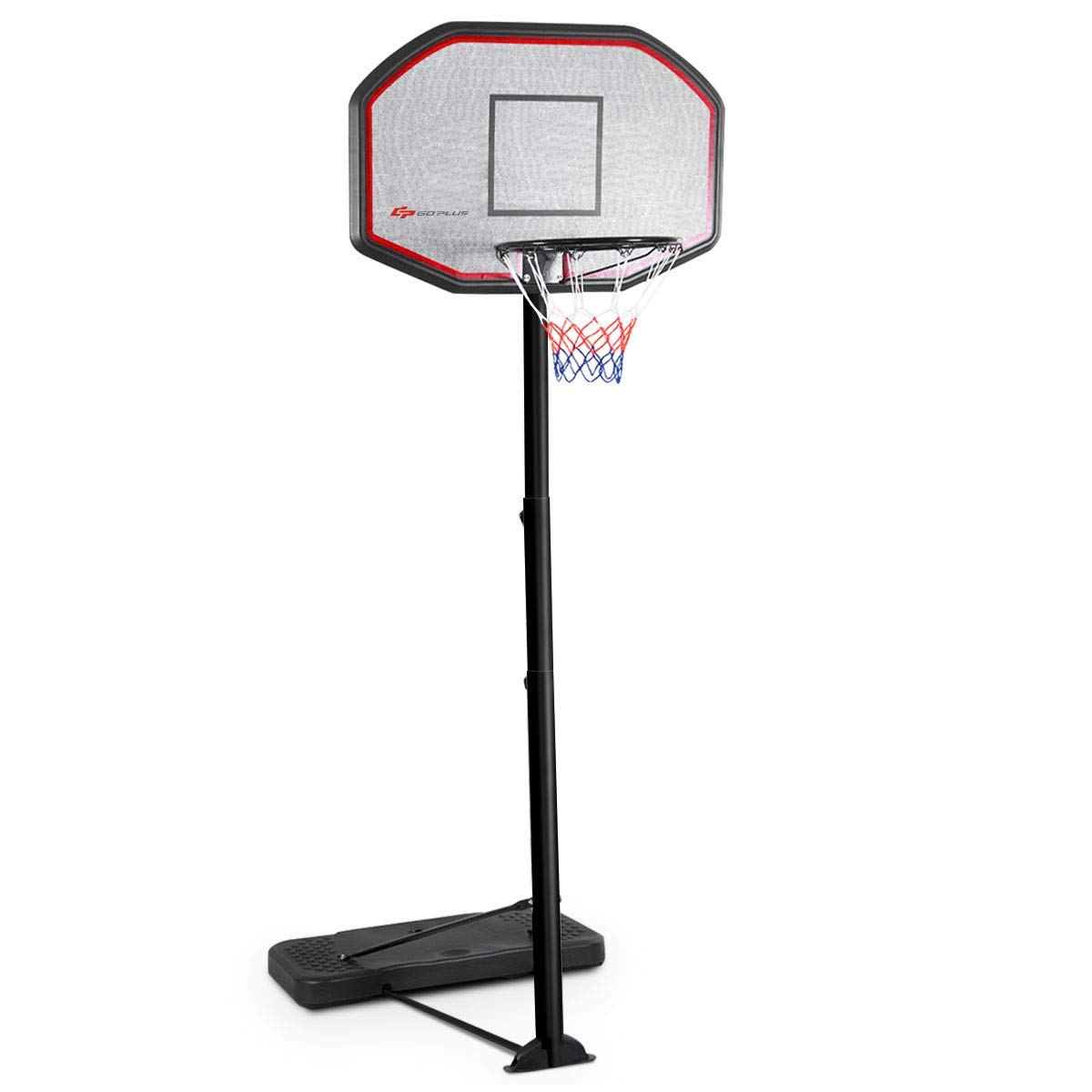 OUTGOO 43 Inch Indoor Outdoor Height Adjustable Basketball Hoop for Active Play, Training and Family Fun