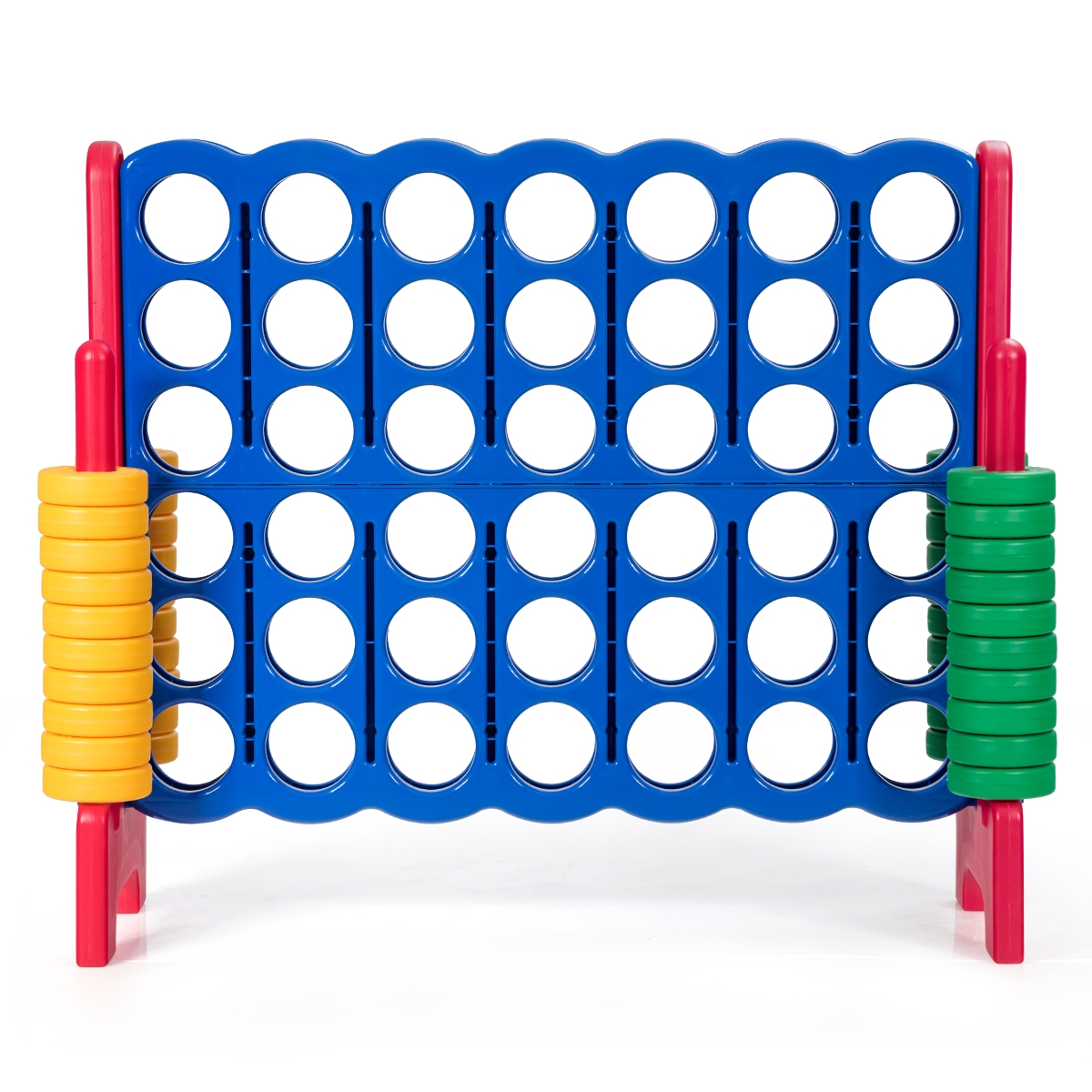 OUTGOO Jumbo 4-to-Score Giant Game Set with 42 Jumbo Rings and Quick-Release Slider