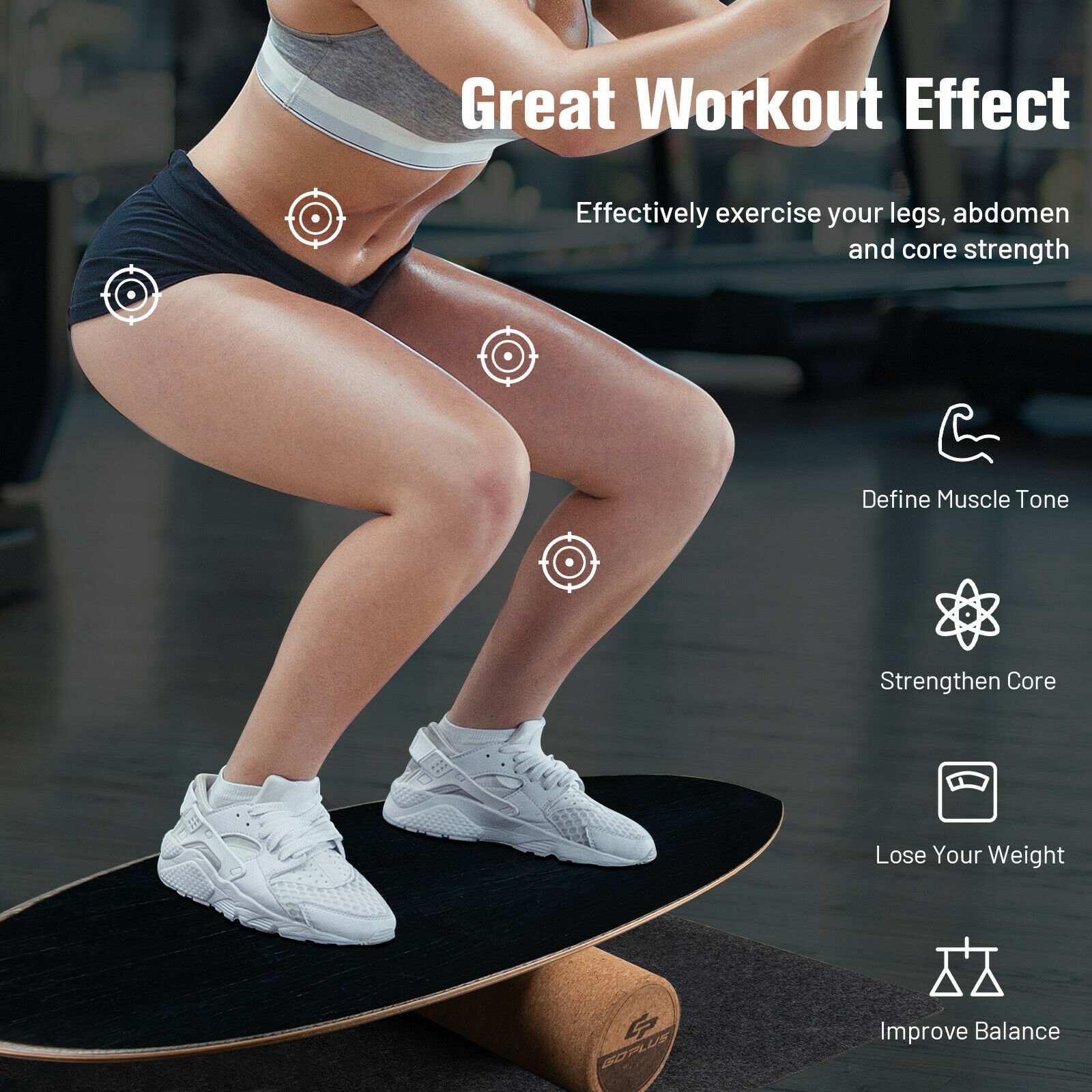OUTGOO Balance Board Trainer for Core Strength for Active Play, Training and Family Fun