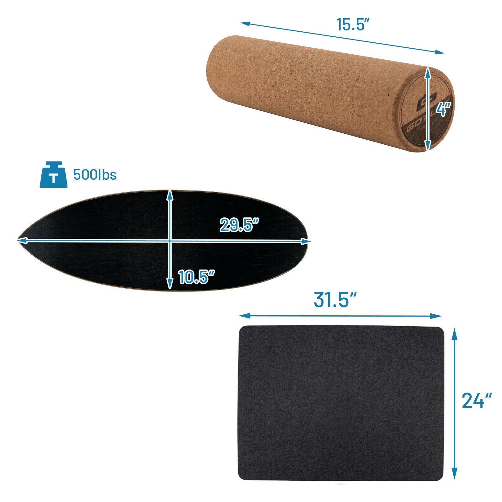 OUTGOO Balance Board Trainer for Core Strength for Active Play, Training and Family Fun